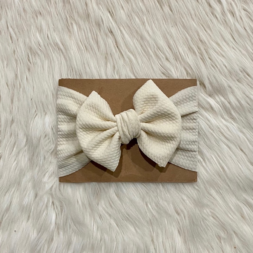 Off White Classic Bow Headwrap